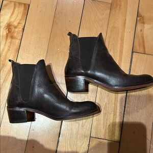 Black Leather Ankle Boots